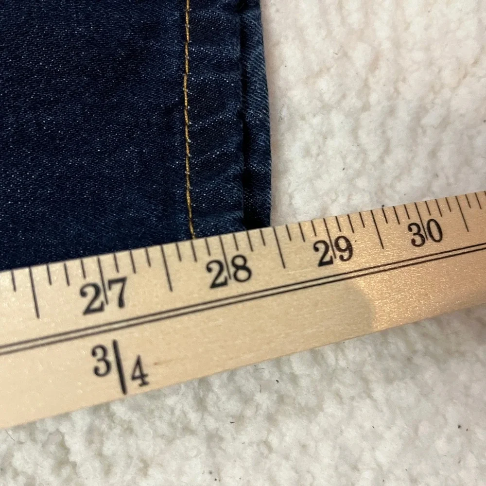 Levi's Jeans Mens 40x30 Blue 505 Regular Fit Straight Leg Dark Wash Denim